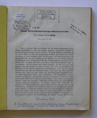 Das Tertiärgebirge Samlands