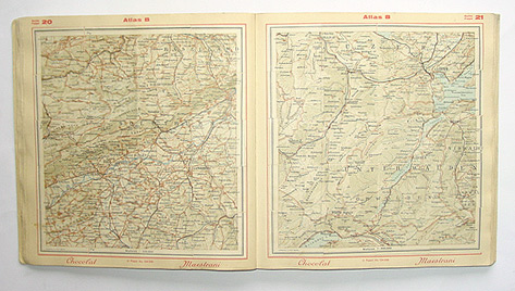 Verkehrs- & Touristen-Karte der Schweiz in 50 Blättern