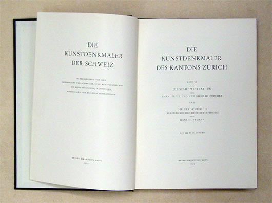 Die Kunstdenkmäler des Kantons Zürich