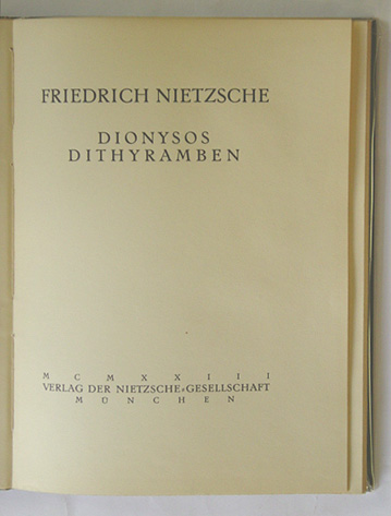 Dionysos Dithramben