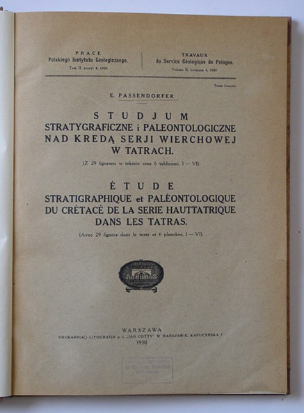 Etude stratigraphique et paléontologique du crétacé de la serie hauttatrique dans les Tatras