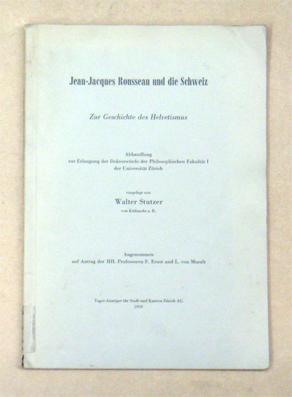 Jean-Jacques Rousseau und die Schweiz