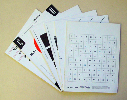 Typografische [Typographische] Monatsblätter TM - Revue suisse de l‘imprimerie - Swiss typographic monthly magazine. 1995, Nr. 1-6 in 6 Heften, compl.