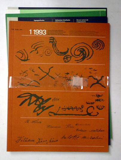 Typografische [Typographische] Monatsblätter TM - Schweizer Grafische Mitteilungen SGM - Revue suisse de l‘imprimerie RSI - Swiss typographic monthly magazine. 1993, Nr. 1-6 in 5 Heften, compl.