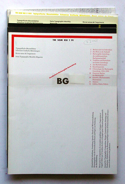 Typografische Monatsblätter TM. Schweizer Grafische Mitteilungen SGM. Revue suisse de l‘imprimerie RSI. Swiss Typographic Monthly Magazine
