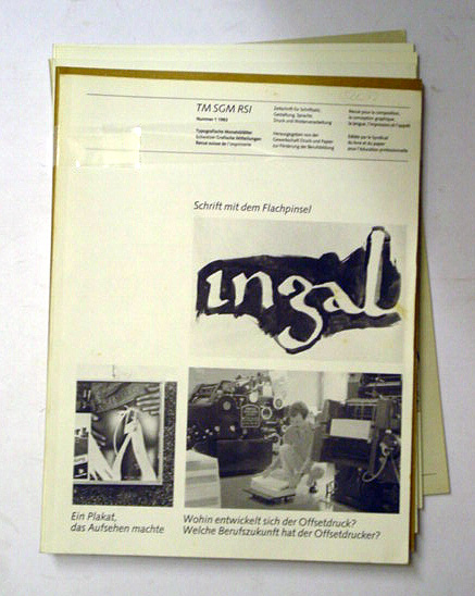 Typografische Monatsblätter TM - Schweizer Grafische Mitteilungen SGM - Revue suisse de l‘imprimerie RSI - Swiss typographic monthly magazine