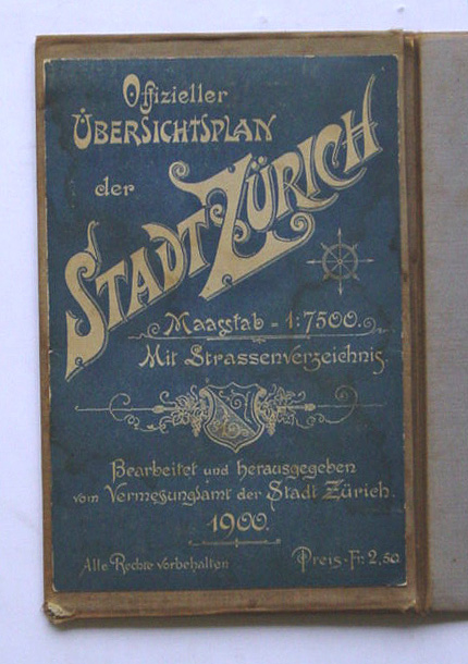 Offizieller Übersichtsplan der Stadt Zürich
