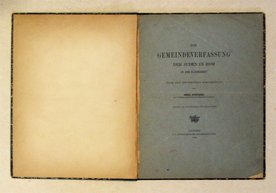 Die Gemeindeverfassung der Juden in Rom in der Kaiserzeit