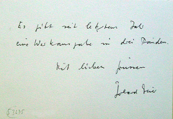 Gestempelte Antwortkarte
