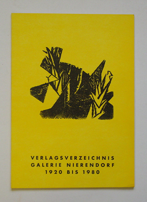 Verlagsverzeichnis Galerie Nierendorf