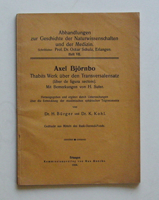 Thabits Werk über den Transversalensatz (liber de figura sectore)