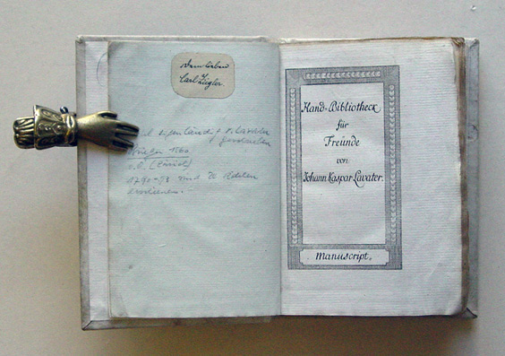 Hand-Bibliotheck für Freünde von Johann Kaspar Lavater