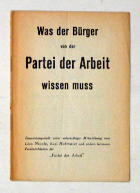 Was der Bürger von der Partei der Arbeit wissen muss