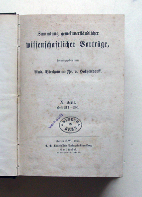 Sammlung gemeinverständlicher wissenschaftlicher Vorträge