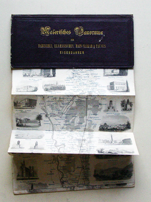 Malerisches Panorama der Badischen, Elsässischen, Main-Neckar, Taunus Eisenbahnen (Deckeltitel)