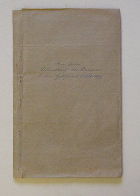 Aus dem Lebenslauf des Bauernbuben Gottfried Schlumpf