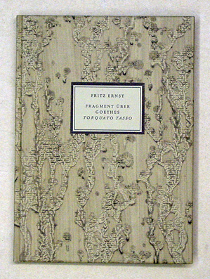 Fragment über Goethes Torquato Tasso
