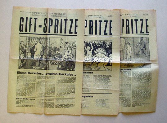 Gift-Spritze [Konvolut v. 3 Zeitungsausgaben]