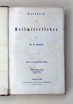 Handbuch der Heilmittellehre.