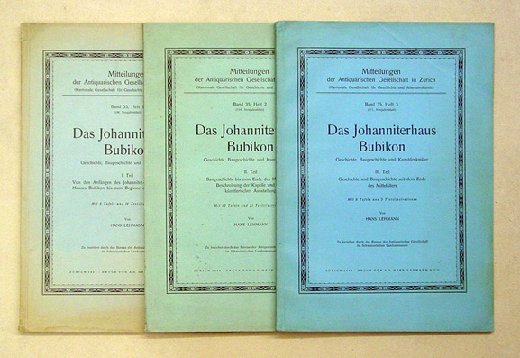 Das Johanniterhaus Bubikon (3 Hefte, compl.)