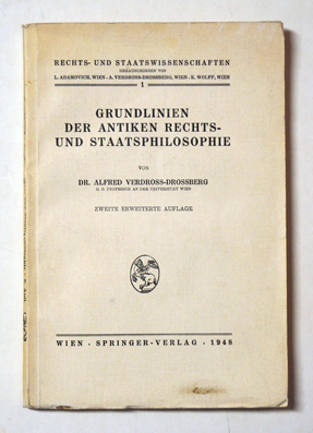 Grundlinien der antiken Rechts- und Staatsphilosophie