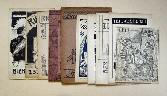 Bierzeitung (ab 1910 Neu-Zofingia Bierzeitung) (Konvolut v. 10 Jgn.)