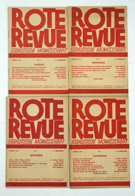 Rote Revue - Sozialistische Monatsschrift (4 Hefte)