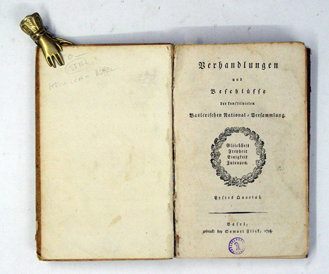 Verhandlungen und Beschlüsse der konstituirten Baslerischen National-Versammlung