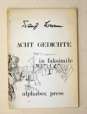 Acht Gedichte in Faksimile