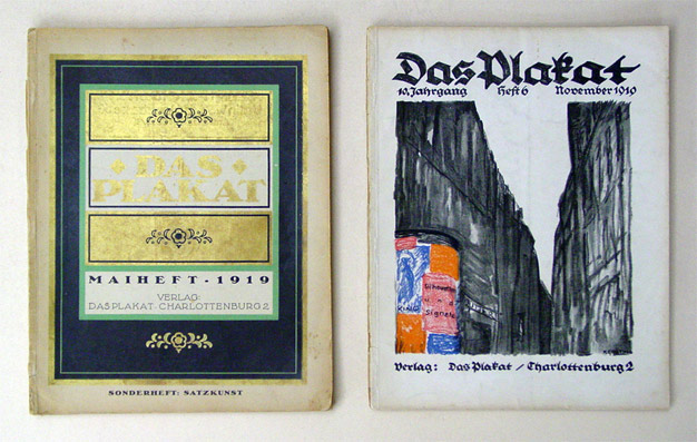 Das Plakat. 10. Jg. (Hefte: Mai; November)  Insg. 2 Hefte.