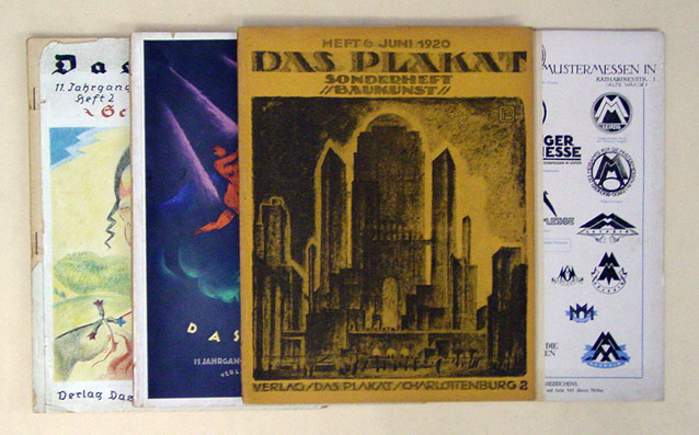 Das Plakat. 11. Jg. (Hefte: Februar, April, Juni, November)  Insg. 4 Hefte.