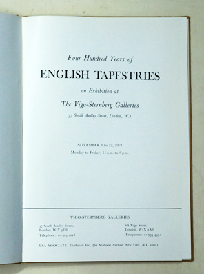 Four hundred years of English tapestries
