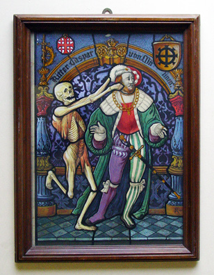 Entwurf für ein Glasgemälde mit Wappen der Familie  von Mülinen (auf Karton)