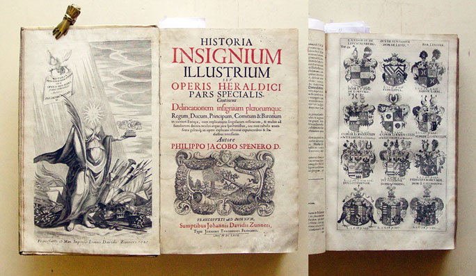 Historia Insignium illustrium seu Operis Heraldici pars specialis. Continens delineationem insignium plerumque regum, ducum, principum, comitum & baronum in cultiori Europa, cum explicatione singularum refferarum, & multis ad familiarum decora titulos atq