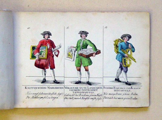 Zürcherische Ausruff-Bilder, vorstellende Diejenige Personen, welche in Zürich allerhand so wol verkäuffliche, als andere Sachen, mit der gewohnlichen Land- und Mund-Art ausruffen, in 52. sauber in Kupfer (sic) gestochenen Figuren, mit hochdeutschen Verse
