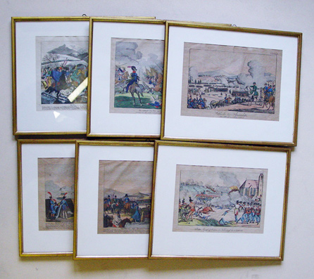 Schlacht bei Austerlitz am 2tm. December 1805; Eröffnung des Französisch-Russichen Kriegs; Hauptschacht an der Moskwa, zu Borodino, iV Stunden von Moskau, den 7. Sept. 1812; Dritter Angriff auf Böhmen bei Nollendorf den 17. Sept. 1813; Die Französiche Ret