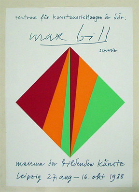 Plakat - Zentrum der Kunstausstellungen der DDR. Museum für bildende Künste, Leipzig 27. - 16. Okt 1988
