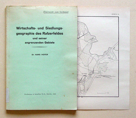 Wirtschaft- und Siedlungsgeographie des Rafzerfeldes und seiner angrenzenden Gebiete.