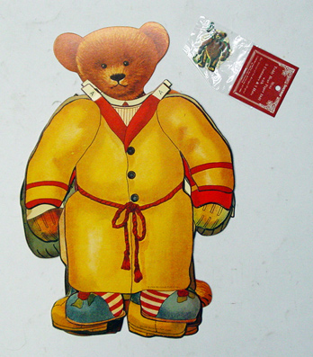 Teddy bear paper doll