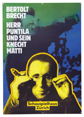 Plakat - Bertolt Brecht  - Herr Puntilla und sein Knecht Matti - Schauspielhaus Zürich
