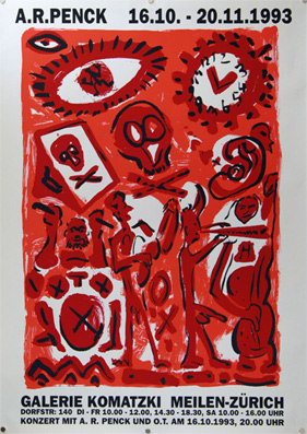 Plakat - A. R. Penck - Galerie Komatzki Meilen-Zürich