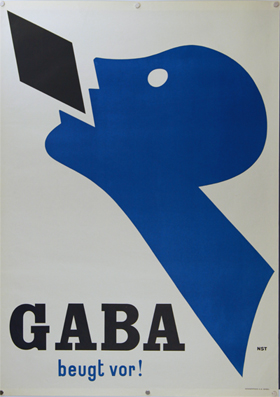 Plakat - Gaba beugt vor