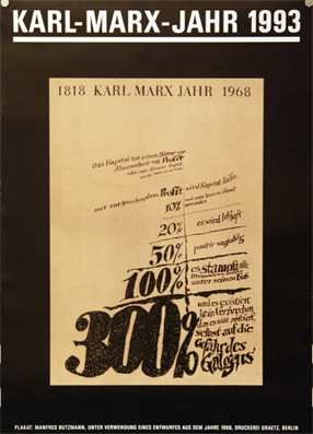 Plakat - Karl Marx Jahr 1993. 1818 - 1968