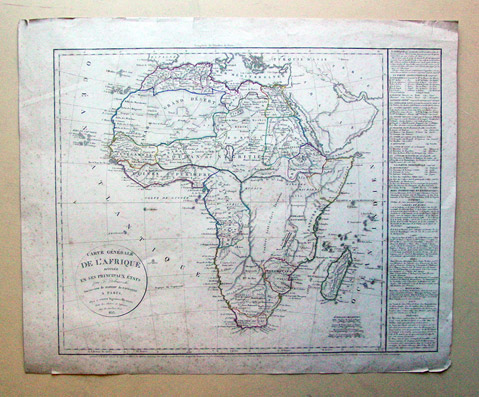 Carte générale de l’Afrique divisée en ses principaux Etats par F. Delamarche