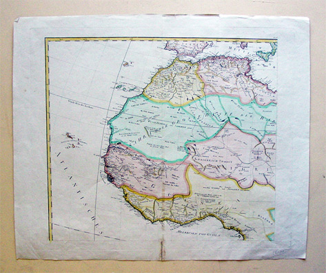 Westafrika: Maroco, Algier, Sahra, Senega, Königreich Tombut, Guinea,  Königreich Benin [aus einem deutschen Atlanten]