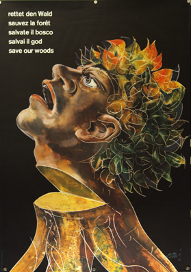 Plakat - Rettet das Wald - sauvez la fôret...