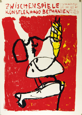 Plakat - Zwischenspiele Junge Künstler und Künstlerinnen aus der DDR im Künstlerhaus Bethanien