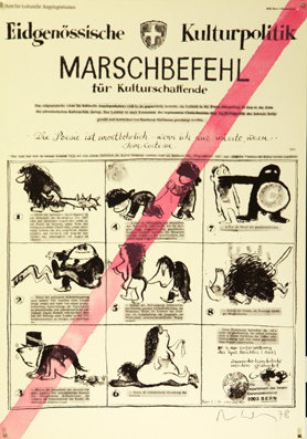 Plakat - Marschbefehl für Kulturschaffende