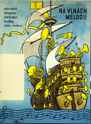Plakat - Na vlnach Melodii - Estradni skupina ustredni hudby min vnitra