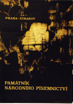 Plakat - Praha- Strahov. Pamatnik, Narodniho, Pisemnictvi